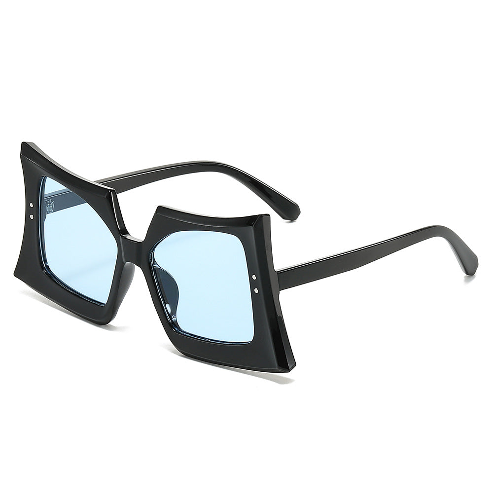 Sand Black Smoke oversized irregular sunglasses product view