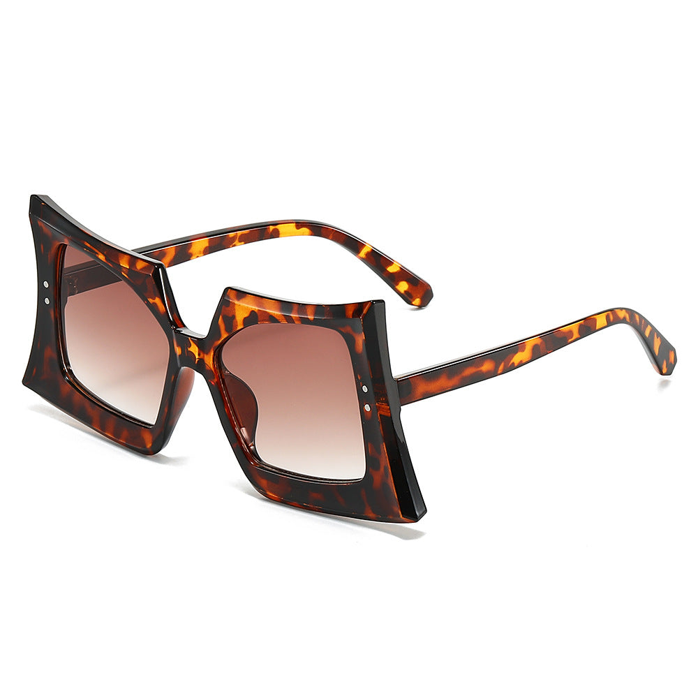 Sand Tortoise oversized irregular sunglasses product view