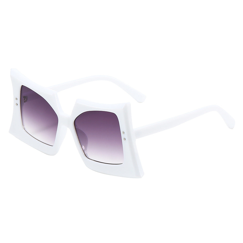 Sand White oversized irregular sunglasses product view