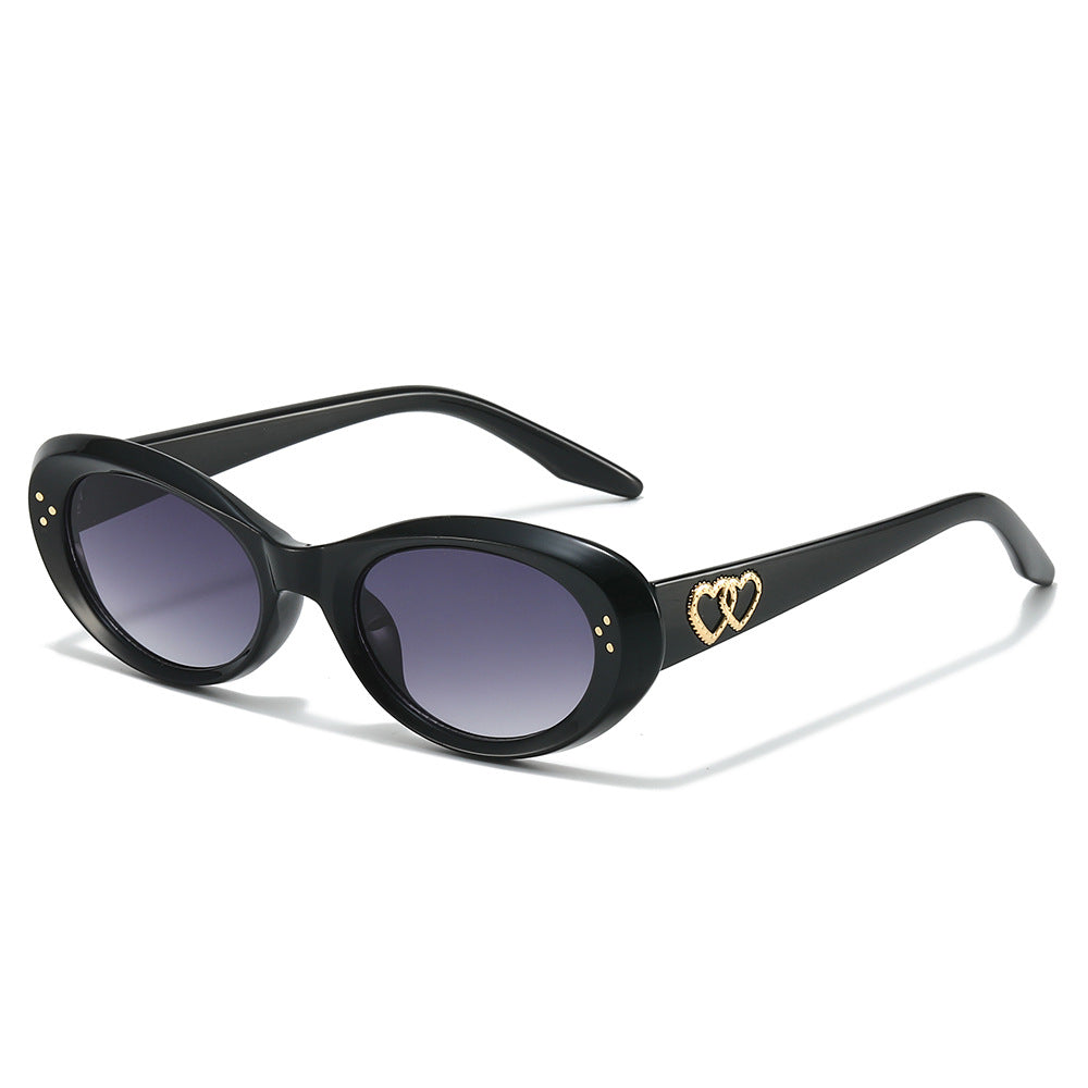 Solar Black Smoke cat-eye sunglasses product view