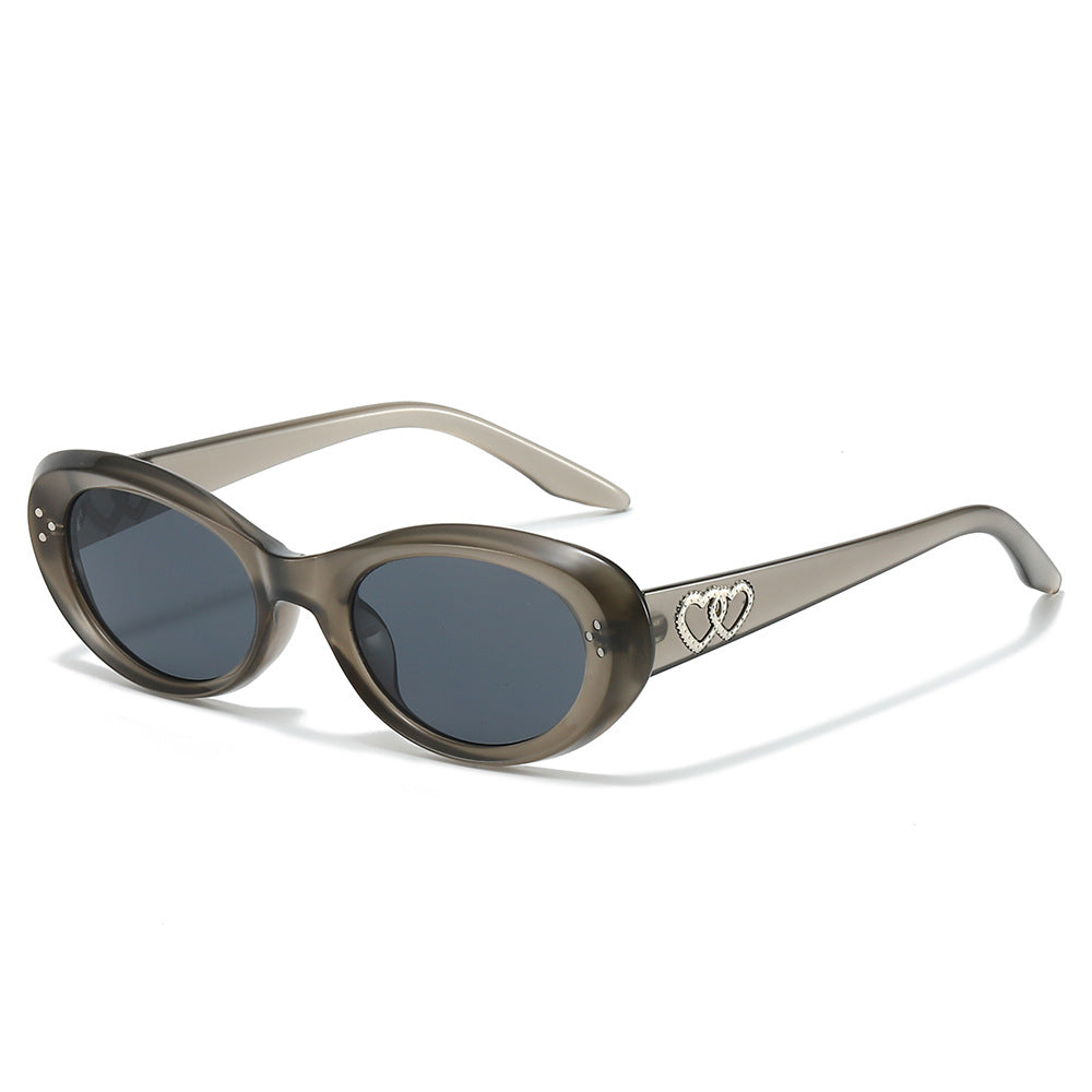 Solar Green Gray cat-eye sunglasses product view
