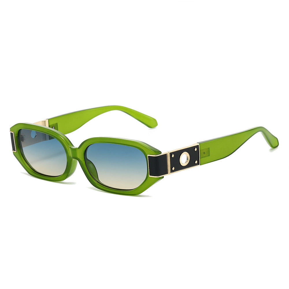 Stellar hexagon sunglasses in Green Blue