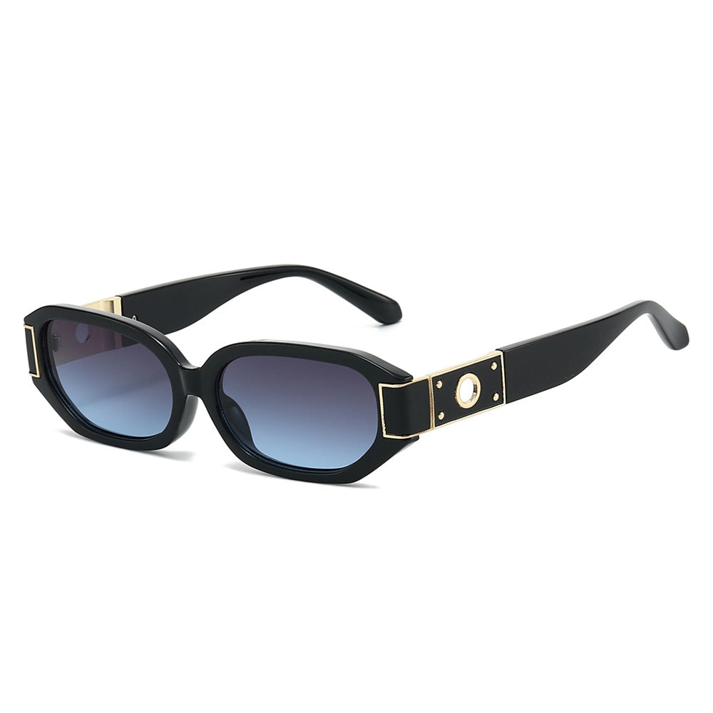 Stellar hexagon sunglasses in Black Blue Gradient
