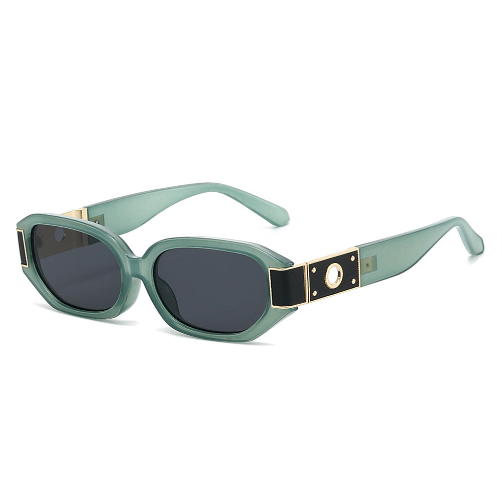 Stellar hexagon sunglasses in Gray Green