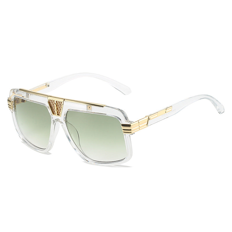 Surf Clear Gold retro aviator sunglasses product view