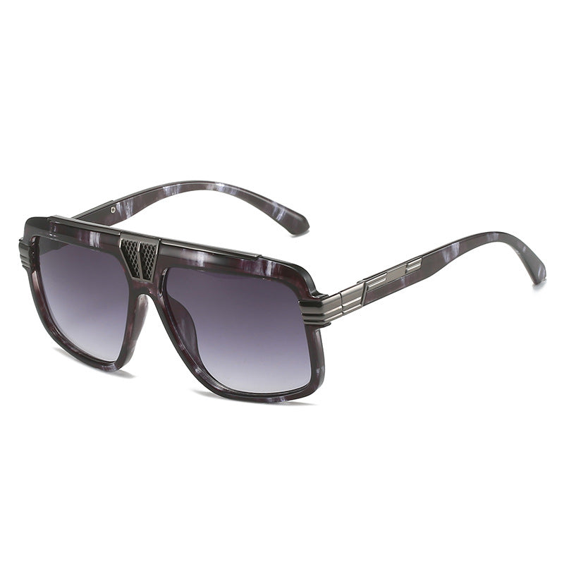 Surf Tortoise Silver retro aviator sunglasses product view