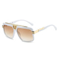 Surf White Gold retro aviator sunglasses product view