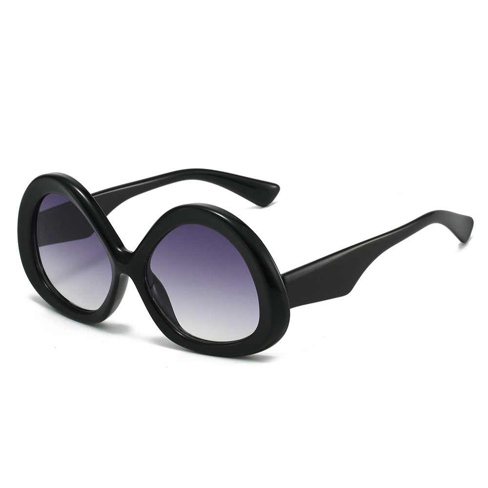 Tide Black oversized oval sunglasses product view