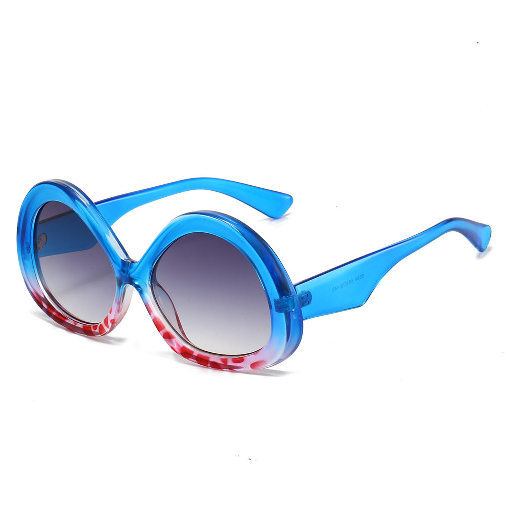 Tide Clear Blue oversized oval sunglasses product view