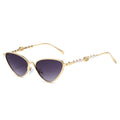 Tropic cat-eye sunglasses in Gold Smoke Gradient