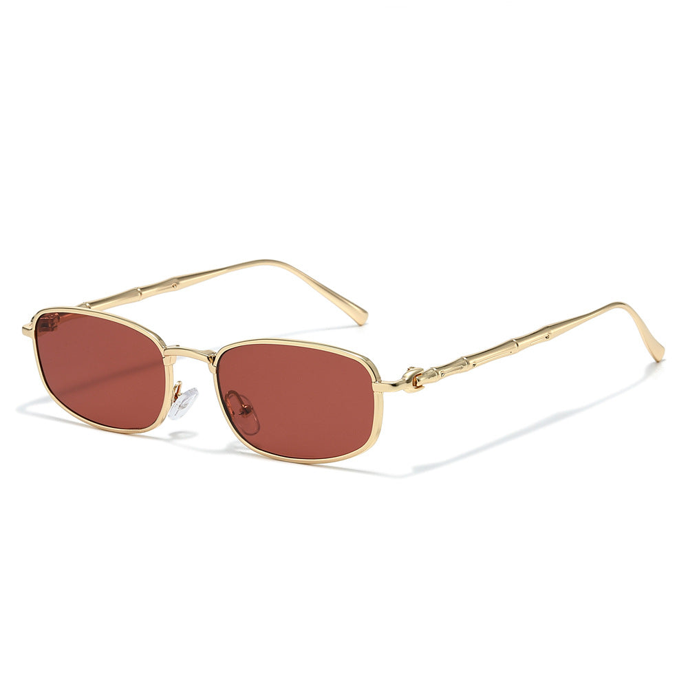 Valor rectangle sunglasses in Gold Red