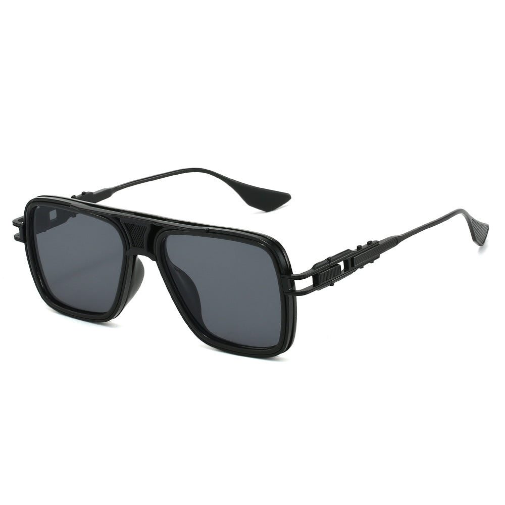 Wave Black vintage aviator sunglasses product view