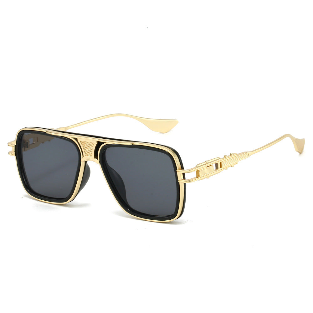 Wave Gold Amber vintage aviator sunglasses product view