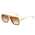 Wave Gold Brown vintage aviator sunglasses product view