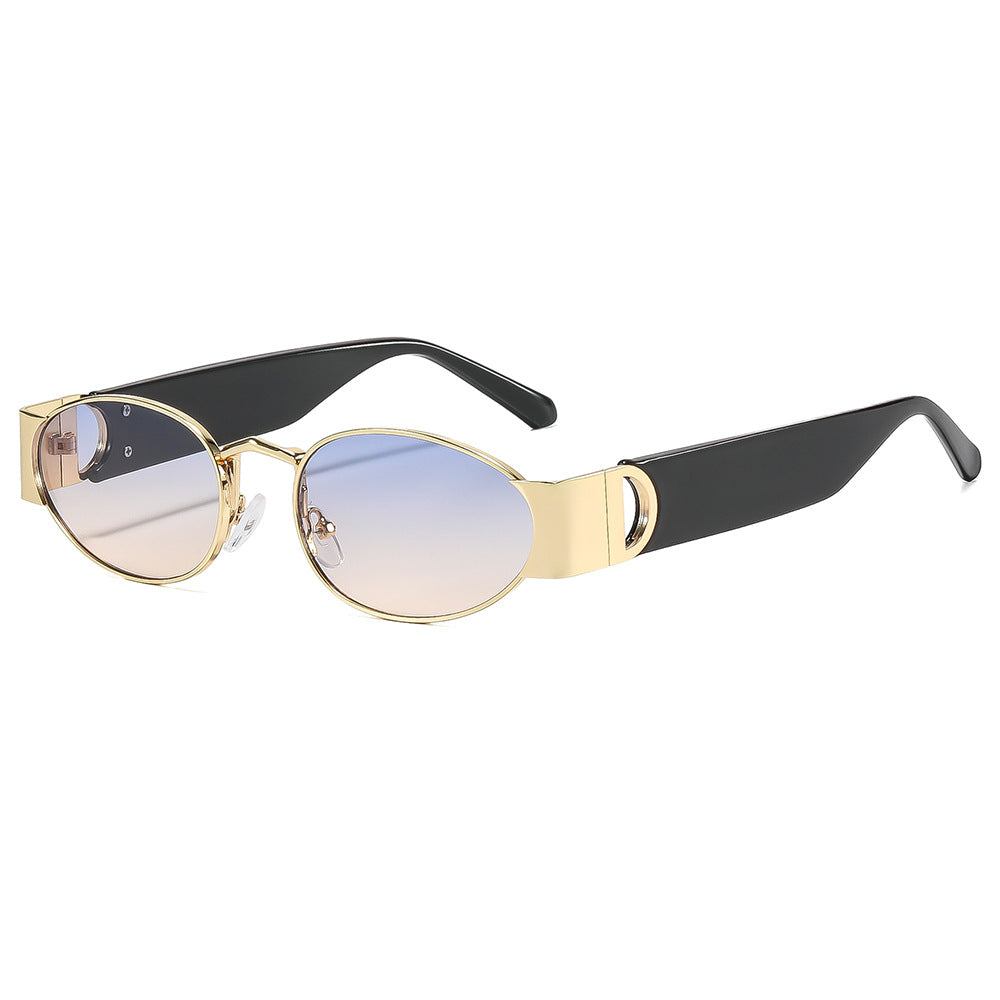 Zephyr oval sunglasses in Gold Lavender