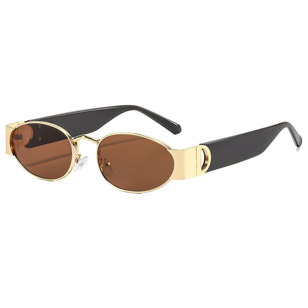 Zephyr oval sunglasses in Gold Brown