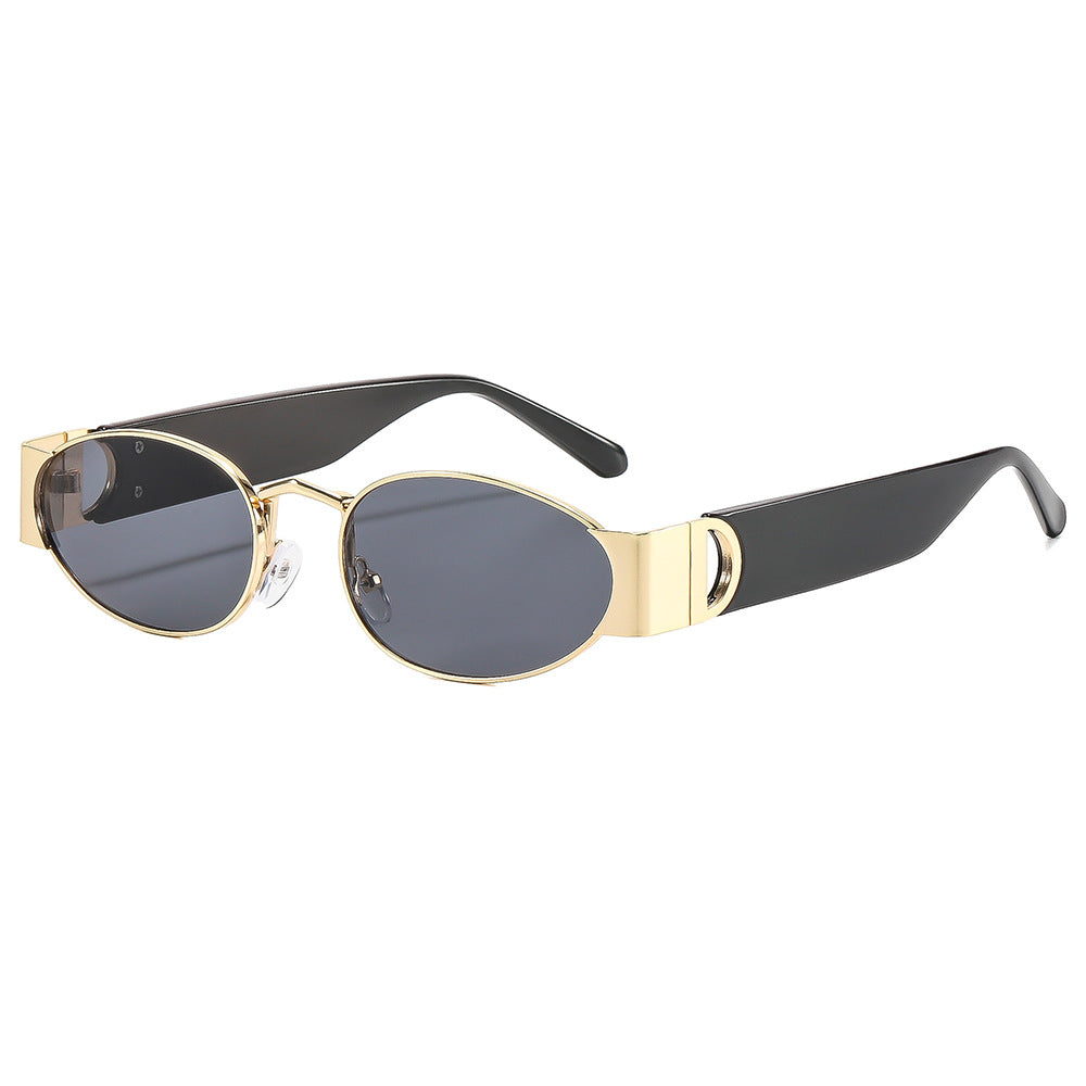 Zephyr oval sunglasses in Gold Black